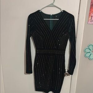 MISSING SOME GEMS - Junior's M Windsor Long Sleeve Velour Dress